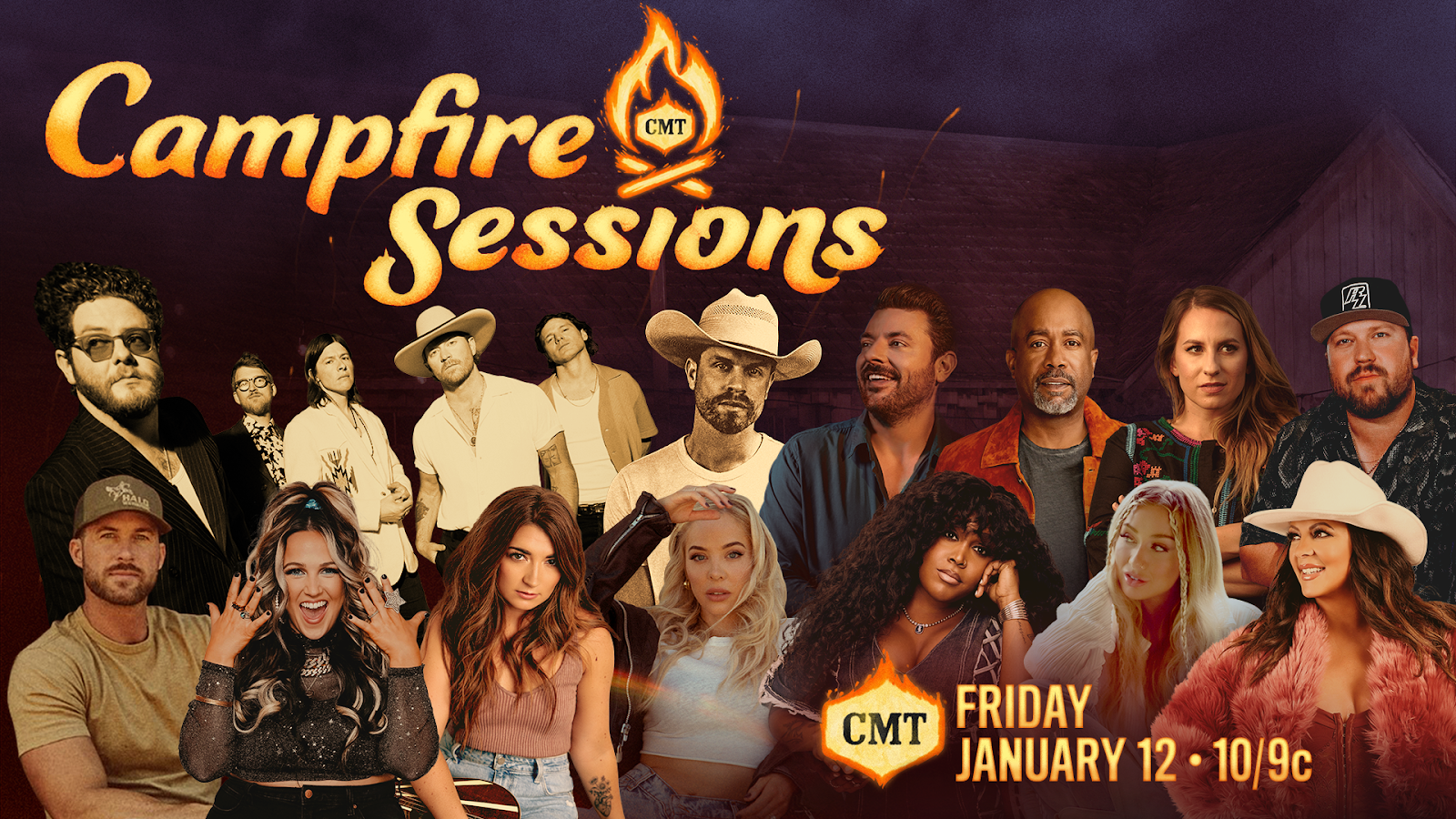 CMT CAMPFIRE SESSIONS Season 3 to premiere Friday, January 12th at 10p9c