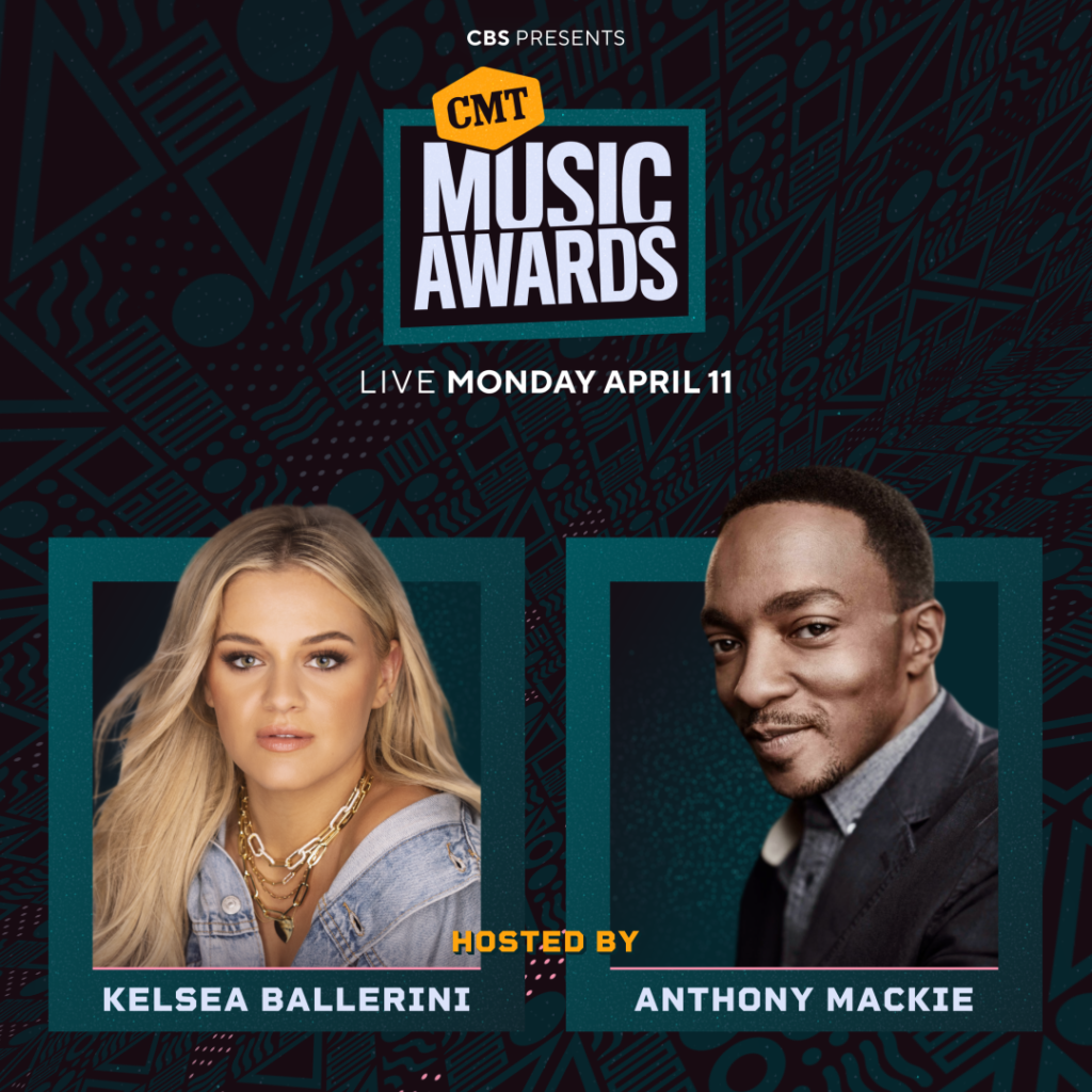 Kelsea Ballerini & Anthony Mackie to host “2022 CMT MUSIC AWARDS” on Monday, April 11th on CBS