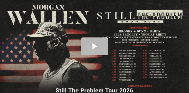 Morgan Wallen Announces Still The Problem Tour 2026