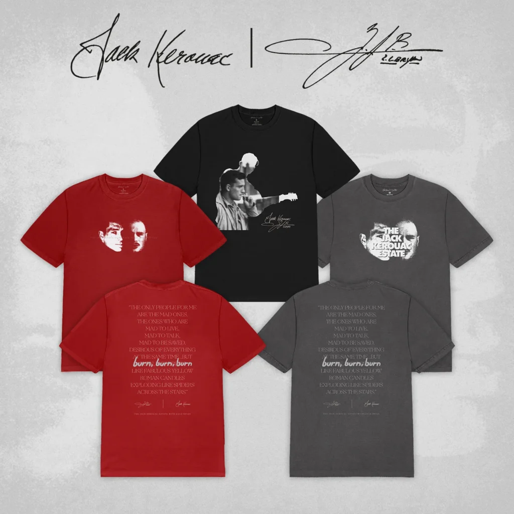 the Zach Bryan x Jack Kerouac Estate merch collaboration